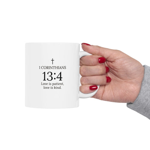 1 Corinthians 13:4 — Scripture Mug