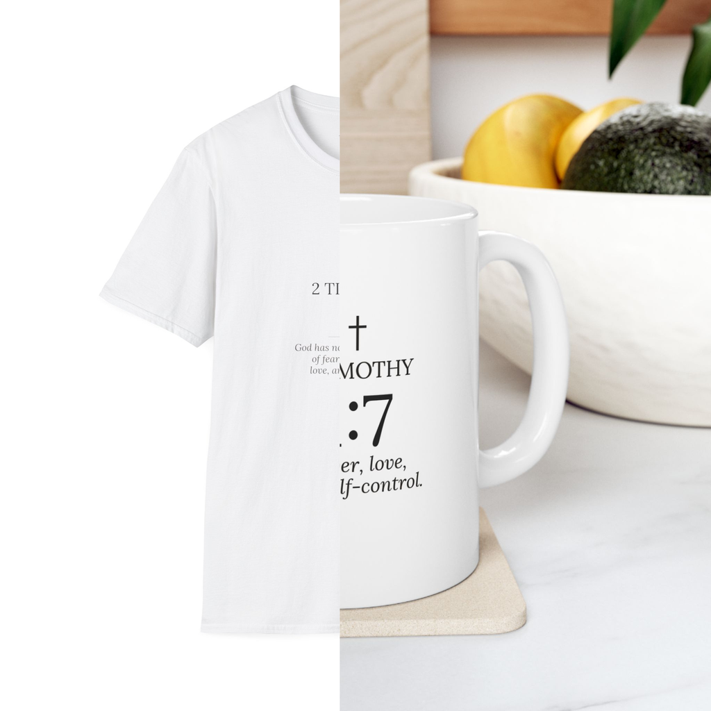 2 Timothy 1:7 — Tee & Mug Gift Set